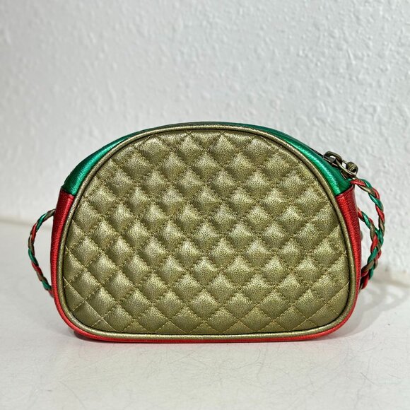 Gucci Red and Green Leather Shoulder Bag Crossbody - Picture 4 of 9